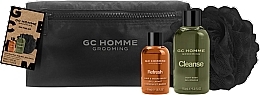 Fragrances, Perfumes, Cosmetics Set - Grace Cole GC Men's Grooming On The Go (sh/gel/150ml + h/wash/50ml + sponge/1pc + bag/1pc)