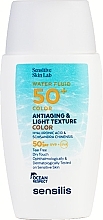 Fragrances, Perfumes, Cosmetics Sunscreen Face Fluid - Sensilis Antiaging & Light Water Fluid 50+ Color
