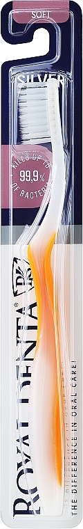 Soft Toothbrush with Silver Nano Particles, orange - Royal Denta Silver Soft Toothbrush — photo N1