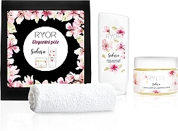 Fragrances, Perfumes, Cosmetics Set - Ryor Sakura Box (sh/gel/200ml + peel/325ml + towel)