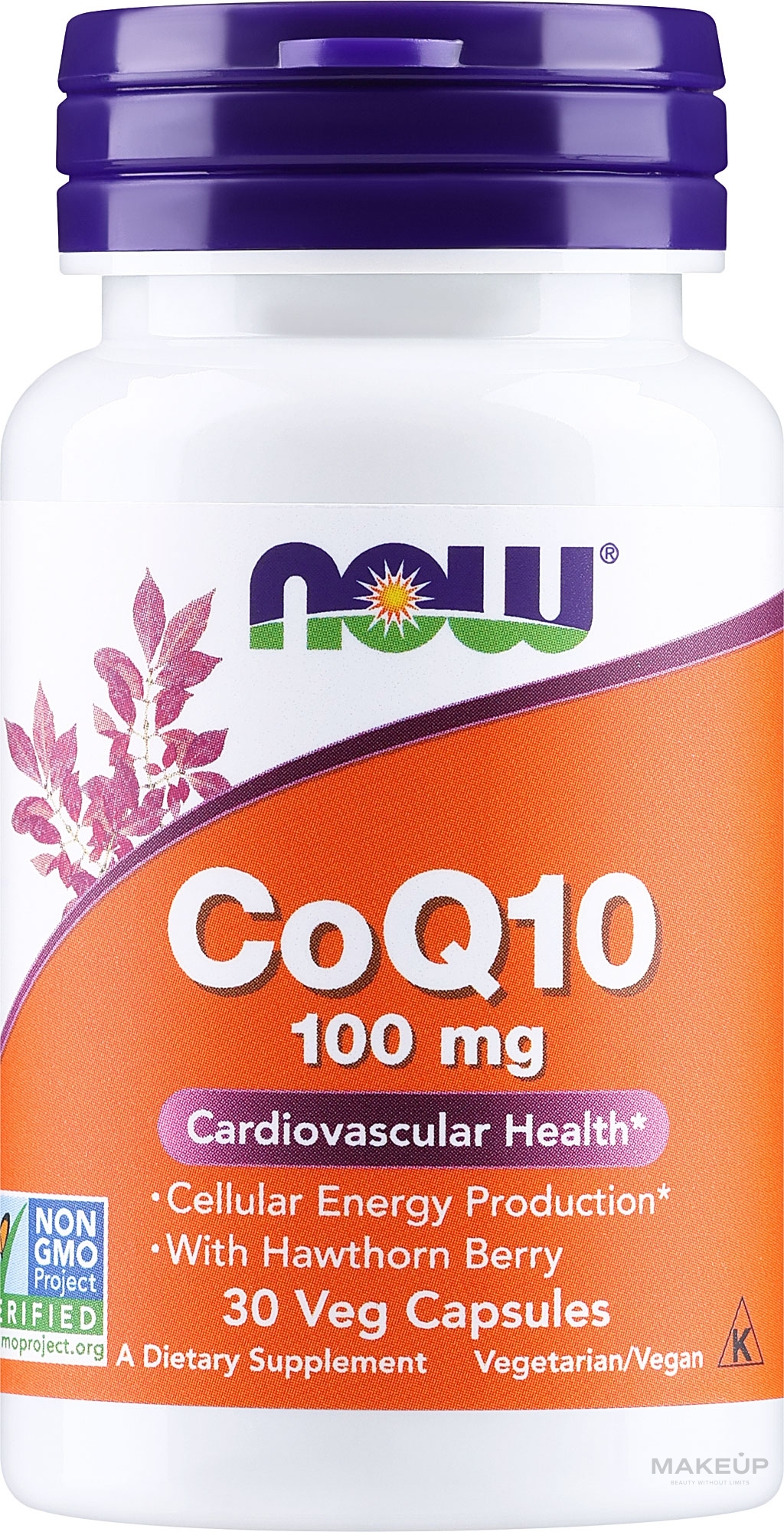 Coenzyme Q10, 30 capsules - Now Foods CoQ10 with Hawthorn Berry — photo 30 szt.