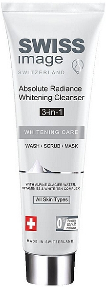 Face Scrub Mask - Swiss Image Whitening Care Absolute Radiance Whitening 3in1 Face Wash Scrub & Mask — photo N1