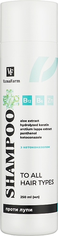 Anti-Dandruff Shampoo with Ketokonasol - VamaFarm — photo N1