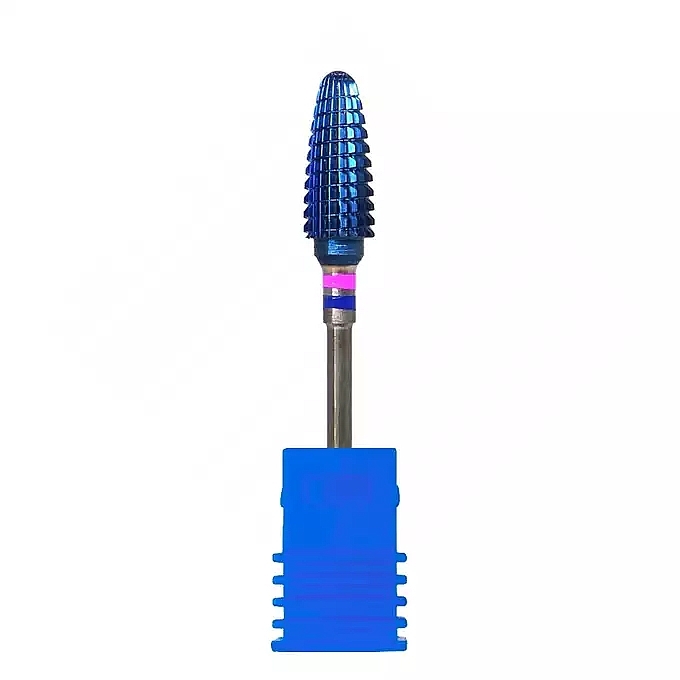 Tungsten Narrow Cone Nail Drill Bit, Blue - Sleek Shine — photo N1