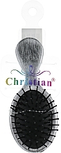 Fragrances, Perfumes, Cosmetics Hair Brush "Mini", CR-4263, black-silver - Christian