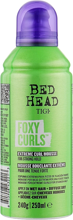 Strong Hold Hair Mousse - Tigi Bed Head Foxy Curls Mousse — photo N1