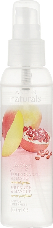 Body Lotion-Spray "Refreshing. Juicy Pomegranate and Mango" - Avon Naturals — photo N1