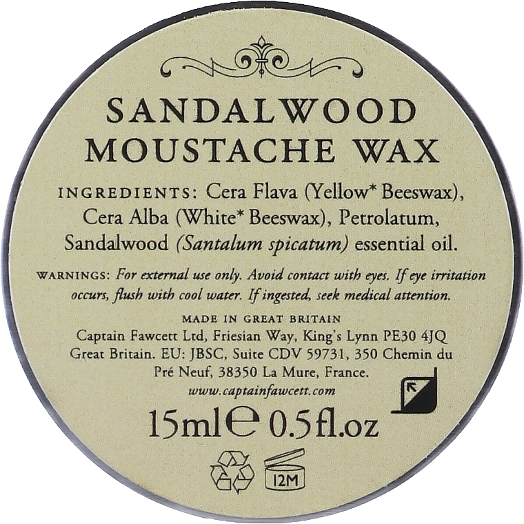 Moustache Wax - Captain Fawcett Sandalwood Moustache Wax — photo N4