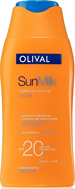 Body & Face Sun Lotion SPF 20 - Olival Sun Milk SPF 20 — photo N1