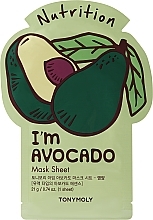 Fragrances, Perfumes, Cosmetics Nourishing Avocado Extract Mask - Tony Moly I'm Real Avokado Mask Sheet