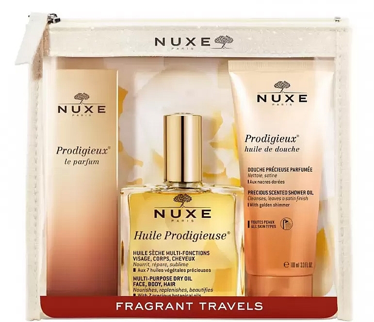 Nuxe Prodigieux Le Parfum - Kit (edp/30 ml + sh/oil/100 ml + dry/oil/100 ml + pouch) — photo N1