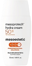 Fragrances, Perfumes, Cosmetics Moisturizing Face Sunscreen - Mesoestetic Mesoprotech Hydra Cream SPF 50+