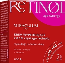 Fragrances, Perfumes, Cosmetics Retinol Night Face Cream 0.1% - Miraculum Retinol Age-Synergy Filler Cream With 0.1% Pure Retinol