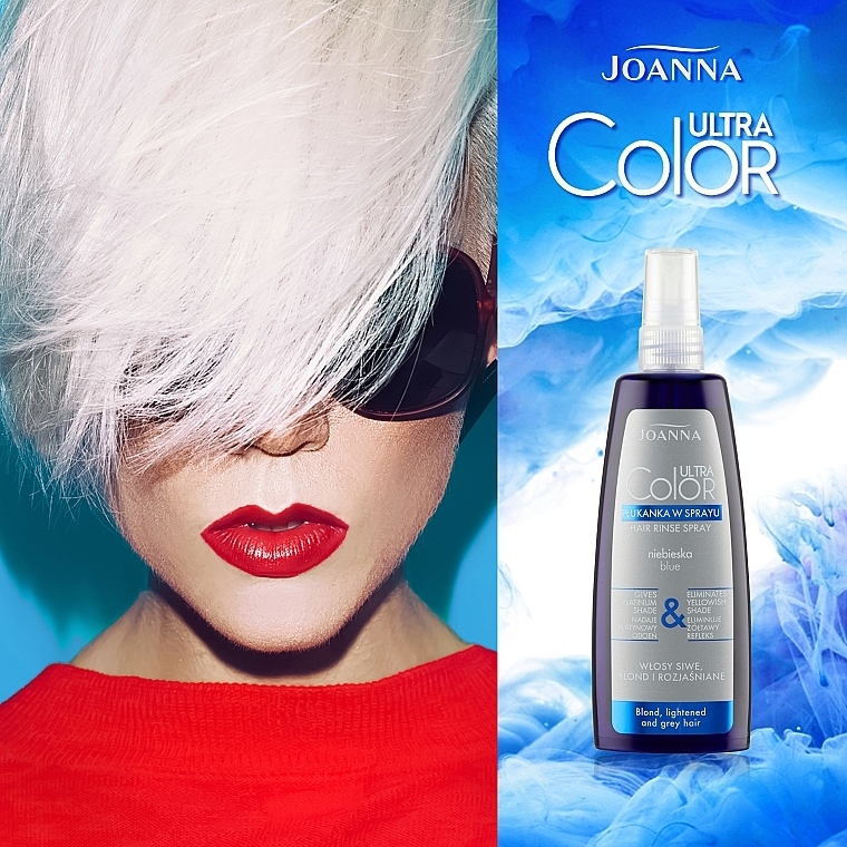 Hair Lotion Spray, blue - Joanna Ultra Color System Hair Rinse Spray Blue — photo N6