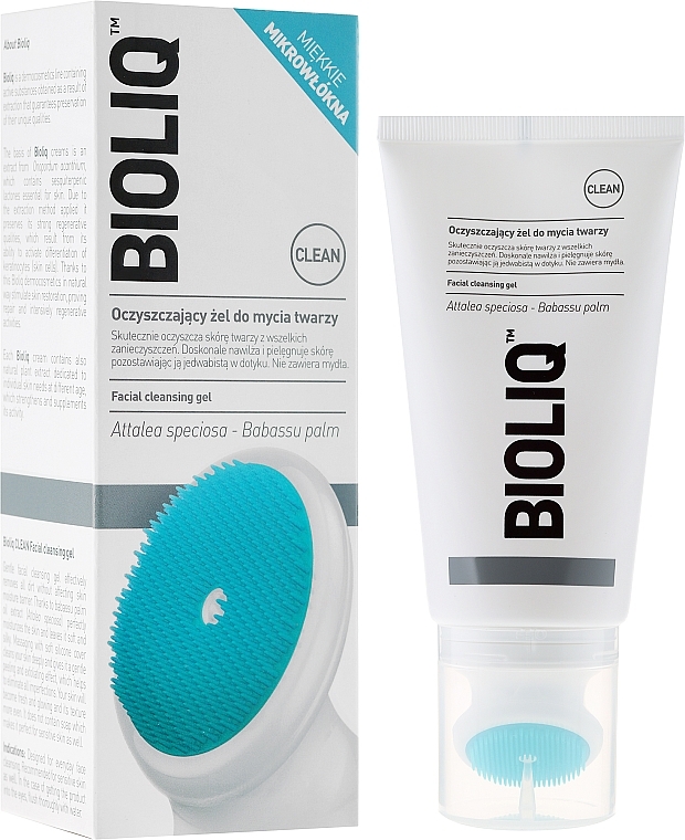 Cleansing Face Gel with Brush - Bioliq Clean Cleansing Gel — photo N1