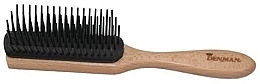 Fragrances, Perfumes, Cosmetics D14 Hair Brush, wooden handle, small - Denman Small Styling Brush Beech Handle