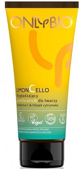 Vitamin C Smoothing Face Scrub - Only Bio Limoncello Smoothing Granita Facial Scrub — photo N1