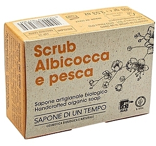 Apricot & Peach Organic Soap - Sapone Di Un Tempo Organic Soap Scrub Apricot And Peach — photo N2