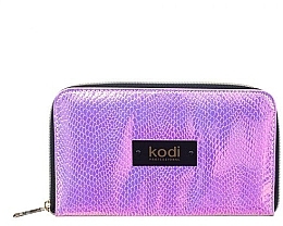 Fragrances, Perfumes, Cosmetics Brush Case #3, with zipper, silver-purple - Kodi Professional