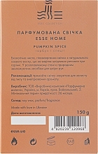 Scented Votive Candle "Spices & Pumpkin" - Esse Home Pumpkin & Sice Candle — photo N4