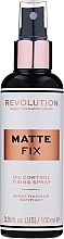 Fragrances, Perfumes, Cosmetics Makeup Fixing Spray - Makeup Revolution Matte Fix Oil Control Fixing Spray