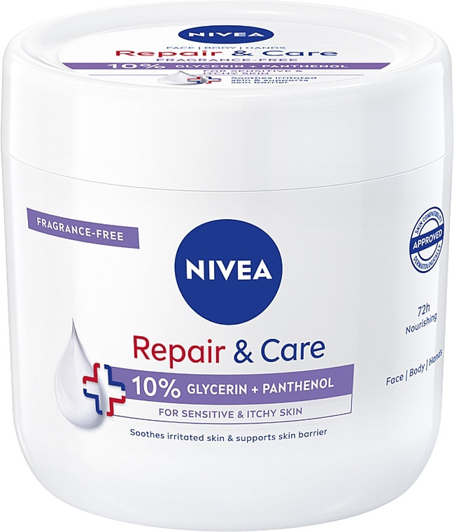 乾燥＆敏感肌用クリーム - NIVEA Repair & Care Deep Moisture Serum Body Cream	 — photo N1