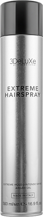 Extra Strong Hold Hairspray - 3DeLuXe Extreme Hairspray	 — photo N2