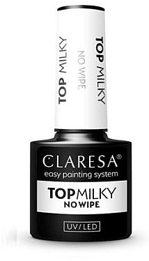 Gel Top Coat - Claresa Top Milky No Wipe — photo N1