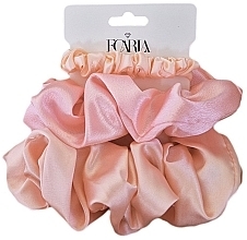 Fragrances, Perfumes, Cosmetics Scrunchie Set, 3 pcs, satin, pink - Ecarla Scrunchie