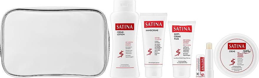 Set - Satina Cream Set (b/cr/150ml + b/lot/200ml + h/cr/100ml + cr/75/ml + lip/balm/4.8g + bag) — photo N2