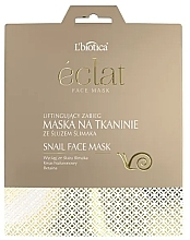 Fragrances, Perfumes, Cosmetics Sheet Face Mask with Nail Mucin - L'biotica Eclat Mask Snail Slime