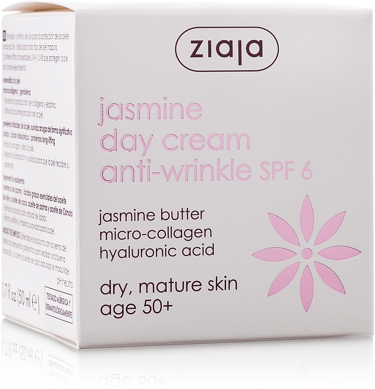 Anti-Wrinkle Day Cream "Jasmine" - Ziaja Jasmine Day Cream Anti-Wrinkle SPF 6 — photo N2