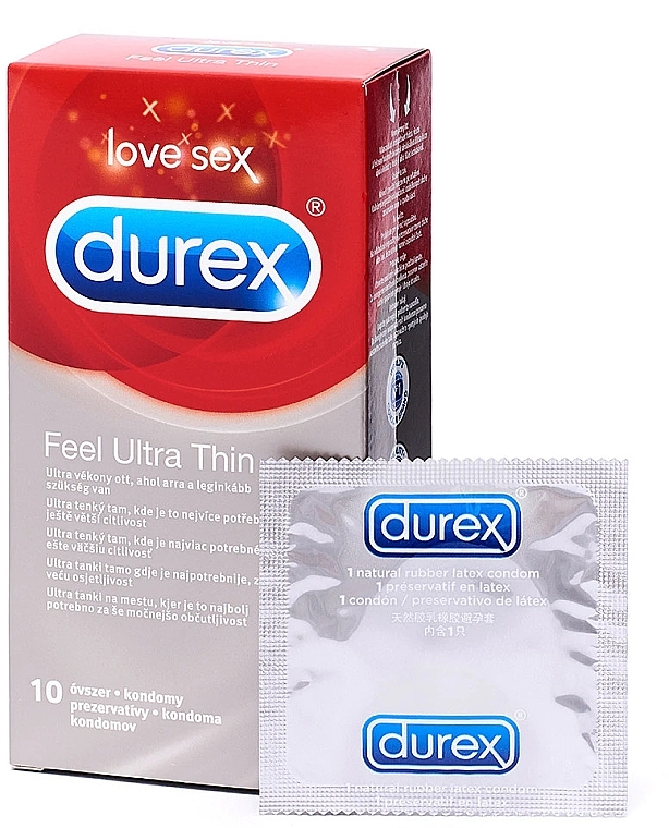 Ultra-Thin Condoms, 10 pcs - Durex Feel Ultra Thin — photo N2