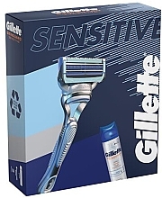 Set - Gillette SkinGuard Sensitive (razor + shave/gel/200ml) — photo N2