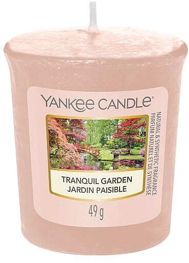 Scented Candle in Glass - Yankee Candle Tranquil Garden Candle — photo N15