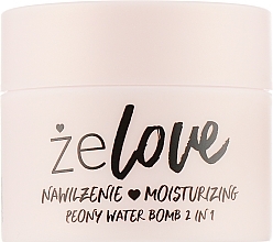 Fragrances, Perfumes, Cosmetics Moisturizing Face, Neck & Decollete Gel - FlosLek ZeLove Moisturizing Peony Water Bomb 2in1