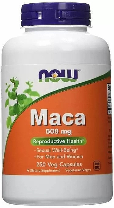 Dietary Supplement "Maca", 500 mg - Now Foods Maca Veg Capsules — photo N1