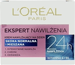 Fragrances, Perfumes, Cosmetics Face Cream for Normal and Combination Skin "Moisturizing Expert" - L'Oreal Paris Face Cream