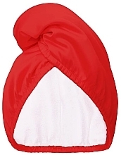 Double-Sided Satin Hair Towel, red - Glov Double-Sided Satin Hair Towel Wrap Red — photo N1