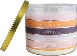 Scented Candle - Nautica Candle Gilded Sun & White Tea Aloe Scented Candle — photo N2