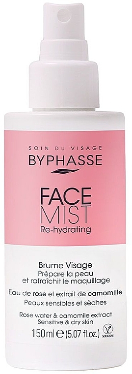 Mist for Dry & Sensitive Skin - Byphasse Face Mist Re-hydrating — photo N1