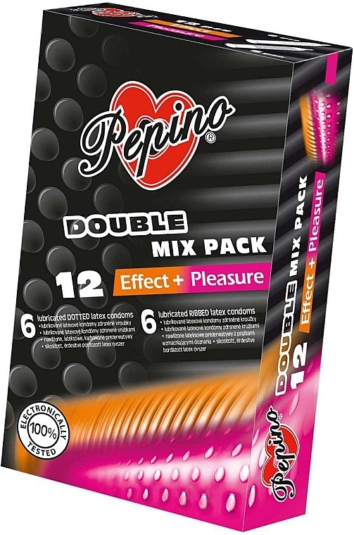 Condoms, 12 pcs - Pepino Double Mix  — photo N1