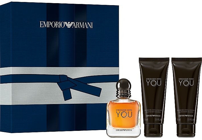 Giorgio Armani Emporio Armani Stronger With You - Set (edt/50ml + sh/gel/2x75ml)  — photo N1