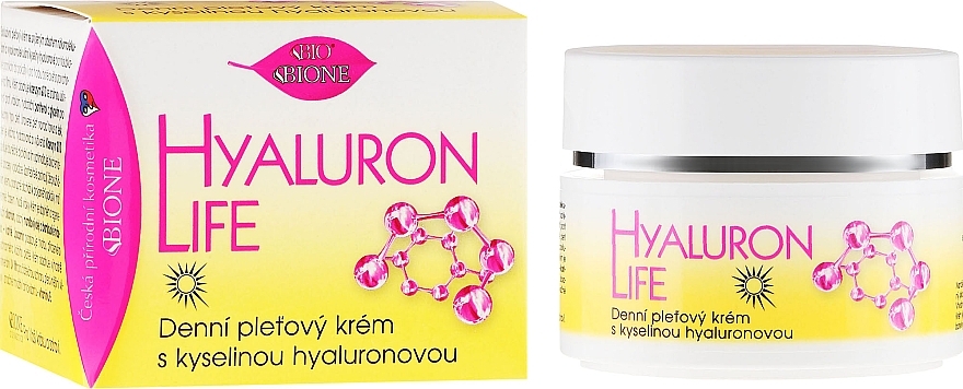 Face Cream - Bione Cosmetics Hyaluron Life Day Cream With Hyaluronic Acid — photo N1