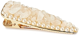 Rock Crystal Hair Clip - Crystallove Clear Quartz Hair Clip — photo N3