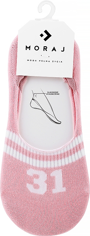 Women Low-Cut Socks, sports motif, pink - Moraj — photo N8