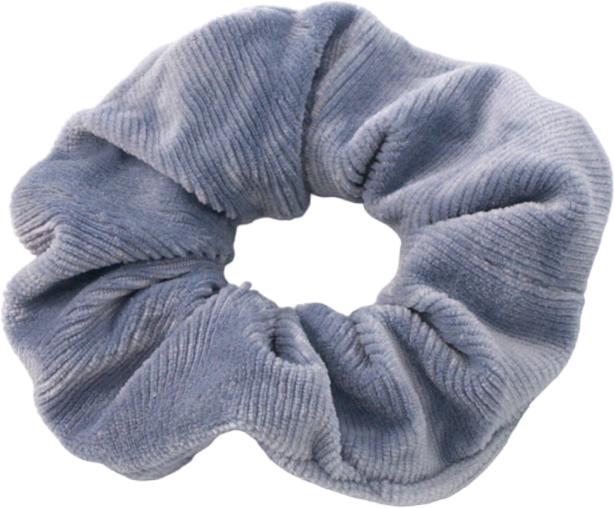 Velvet Hair Tie, grey ribbed - Lolita Accessories — photo N1