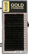 Gold Standard D 0.03 False Eyelashes (16 rows: 14 mm) - Kodi Professional — photo N1