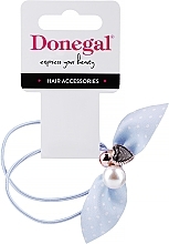 Fragrances, Perfumes, Cosmetics Hair Tie, FA-5697, blue, bow with heart and beads - Donegal