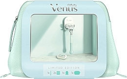 Set - Gillette Venus Extra Smooth Sensitive (razor/1pcs + refil/2pcs + case + pouch) — photo N1